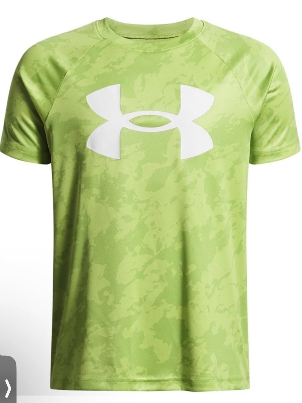 NWT Under Armour Bright Lime Performance Logo T-shirt Sz Youth XL $25